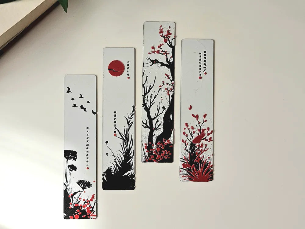 Red Blossom (2) - Bookmarks Set