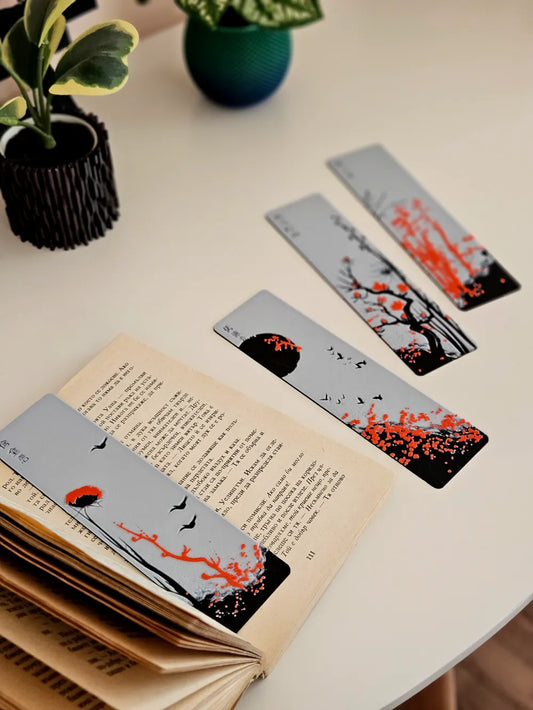 "Red Blossom" - Bookmarks Set