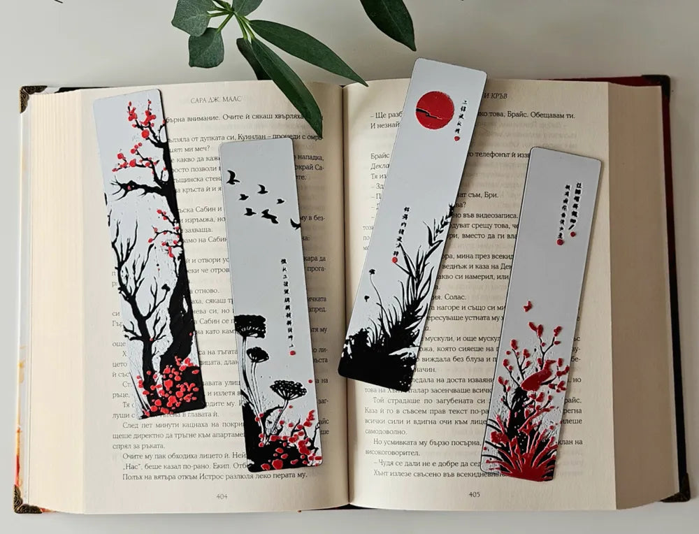 Red Blossom (2) - Bookmarks Set