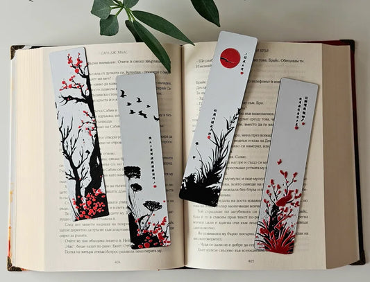 Red Blossom (2) - Bookmarks Set