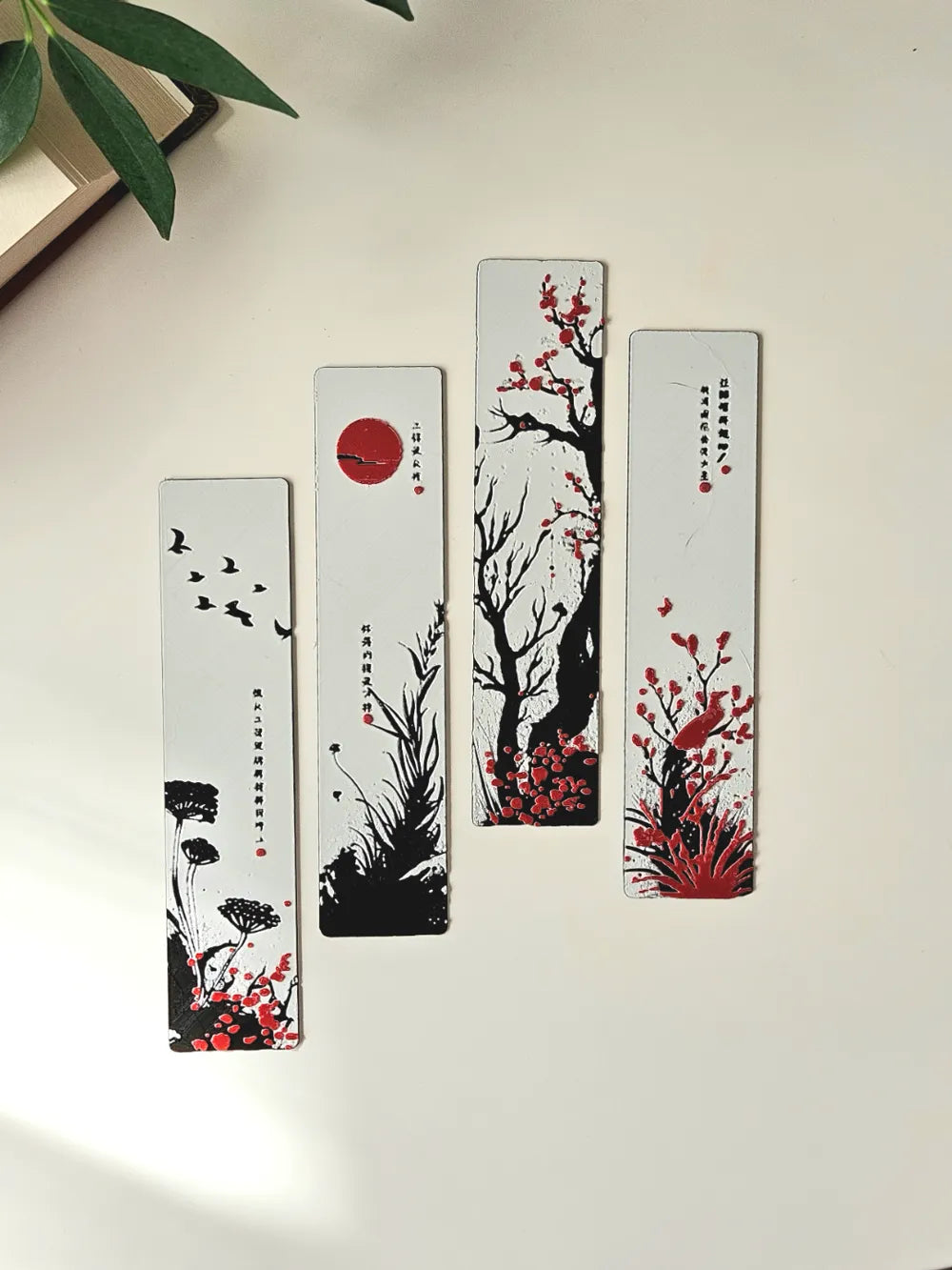 Red Blossom (2) - Bookmarks Set